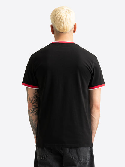 Black/White/Dark Red