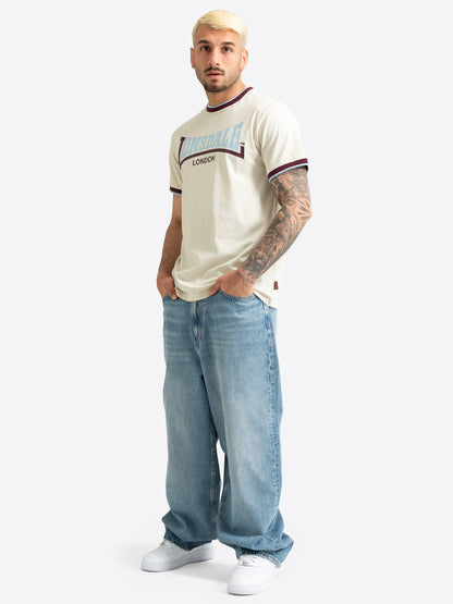 Bone white/Oxblood/Blue